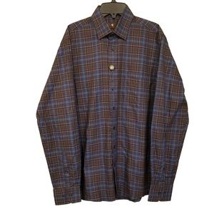 NWOT Men's Toscano Plaid Dress Shirt Sz S